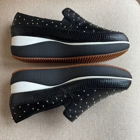 NWOT DONALD PLINER LIZZEE COMFY SLIP ON STUDDED PLATFORM LEATHER SHOES SIZE 8M - Picture 6 of 17